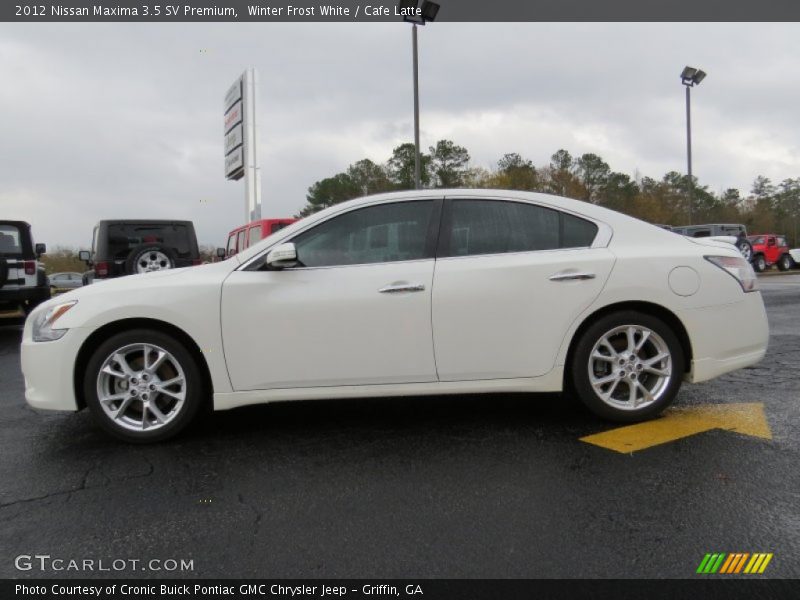 Winter Frost White / Cafe Latte 2012 Nissan Maxima 3.5 SV Premium