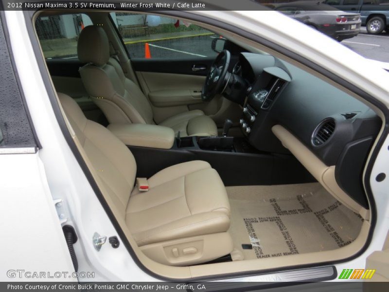Winter Frost White / Cafe Latte 2012 Nissan Maxima 3.5 SV Premium