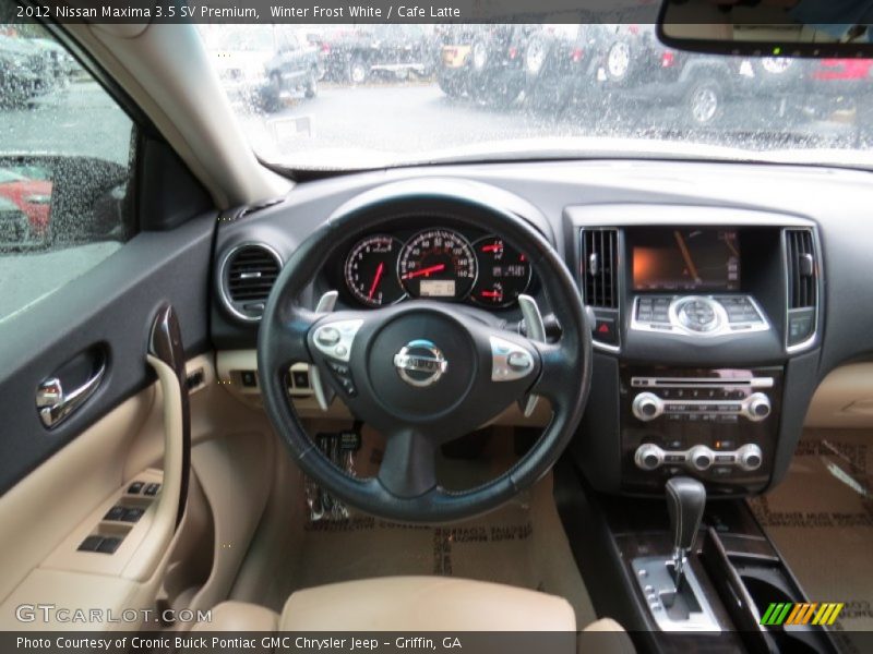 Winter Frost White / Cafe Latte 2012 Nissan Maxima 3.5 SV Premium