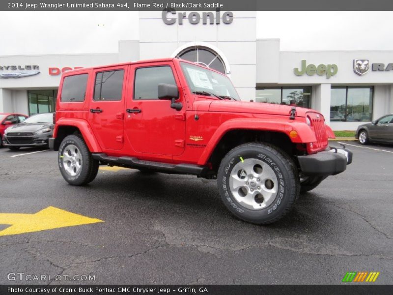 Flame Red / Black/Dark Saddle 2014 Jeep Wrangler Unlimited Sahara 4x4