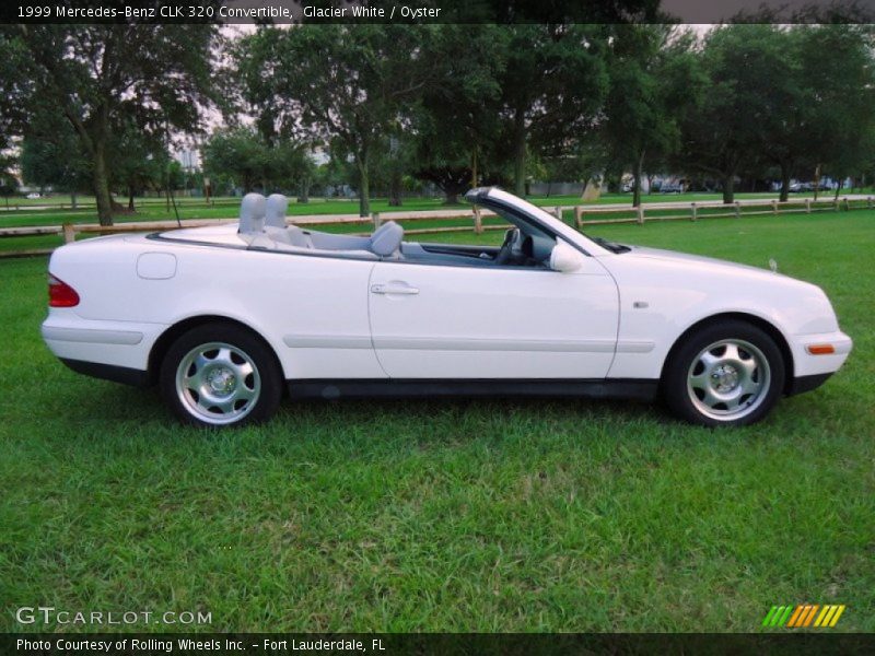 Glacier White / Oyster 1999 Mercedes-Benz CLK 320 Convertible