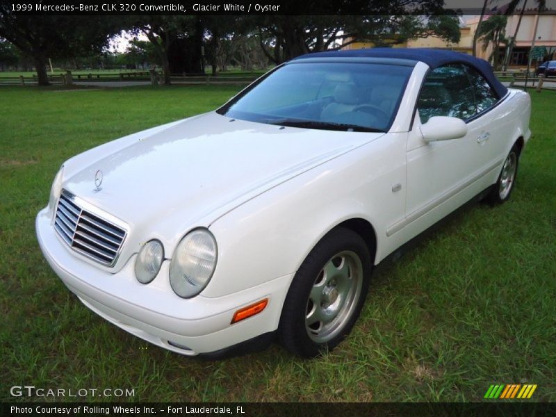 Glacier White / Oyster 1999 Mercedes-Benz CLK 320 Convertible