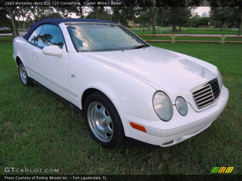 Glacier White / Oyster 1999 Mercedes-Benz CLK 320 Convertible