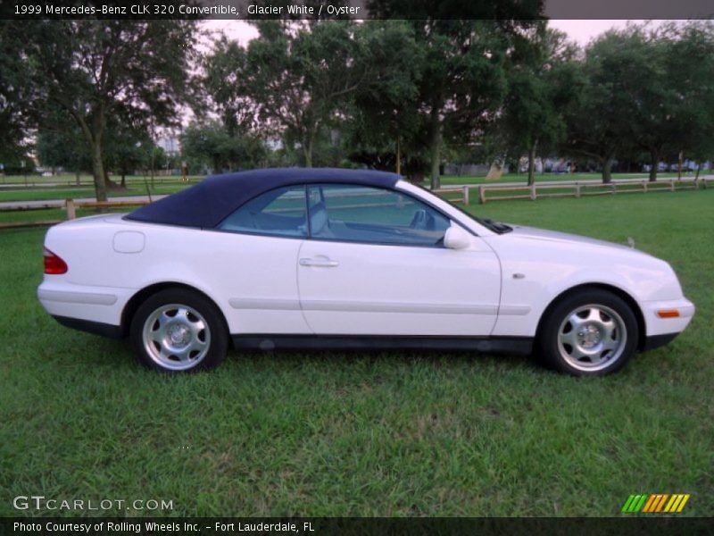 Glacier White / Oyster 1999 Mercedes-Benz CLK 320 Convertible