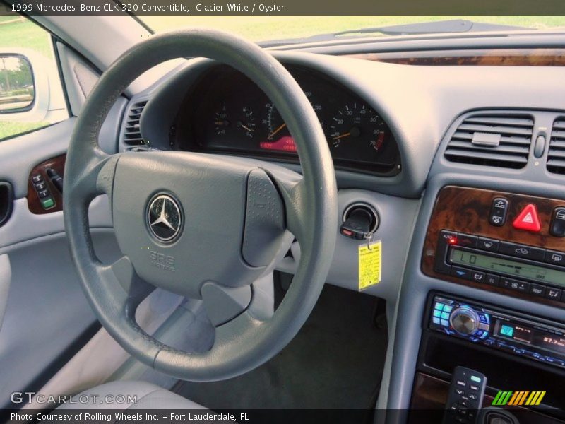 Glacier White / Oyster 1999 Mercedes-Benz CLK 320 Convertible