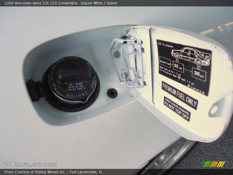 Glacier White / Oyster 1999 Mercedes-Benz CLK 320 Convertible