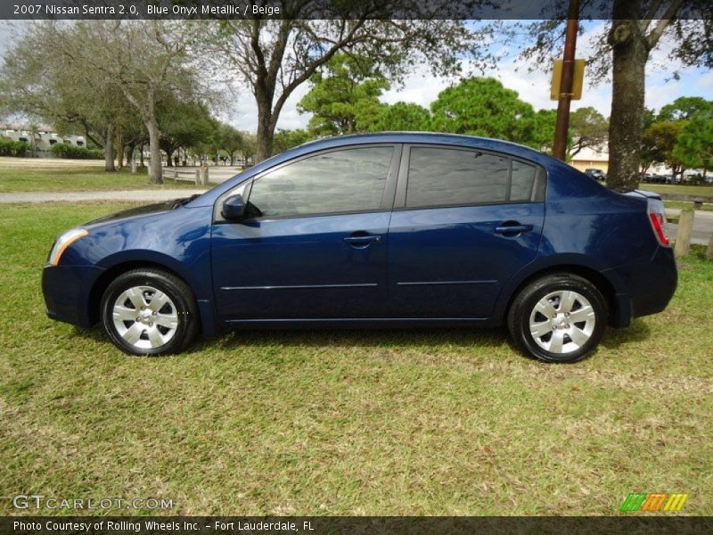 Blue Onyx Metallic / Beige 2007 Nissan Sentra 2.0
