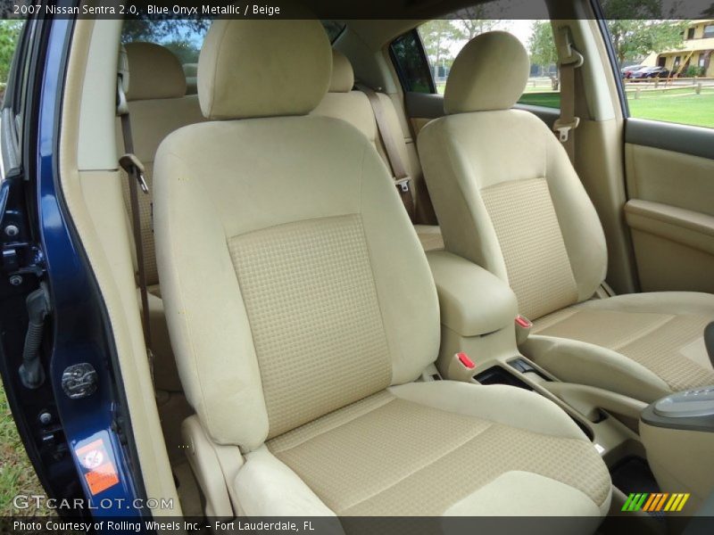 Blue Onyx Metallic / Beige 2007 Nissan Sentra 2.0