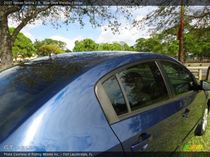 Blue Onyx Metallic / Beige 2007 Nissan Sentra 2.0