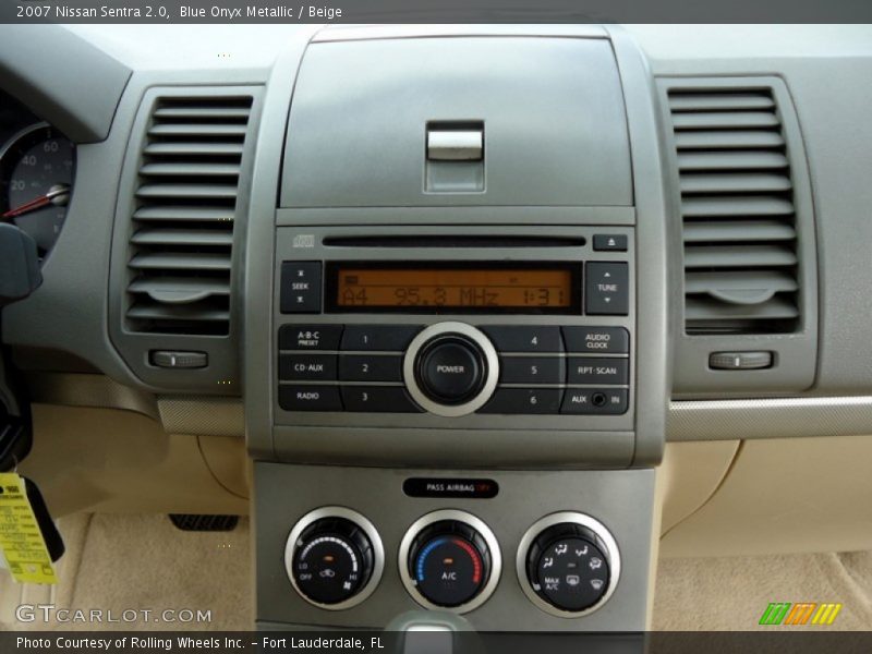 Blue Onyx Metallic / Beige 2007 Nissan Sentra 2.0