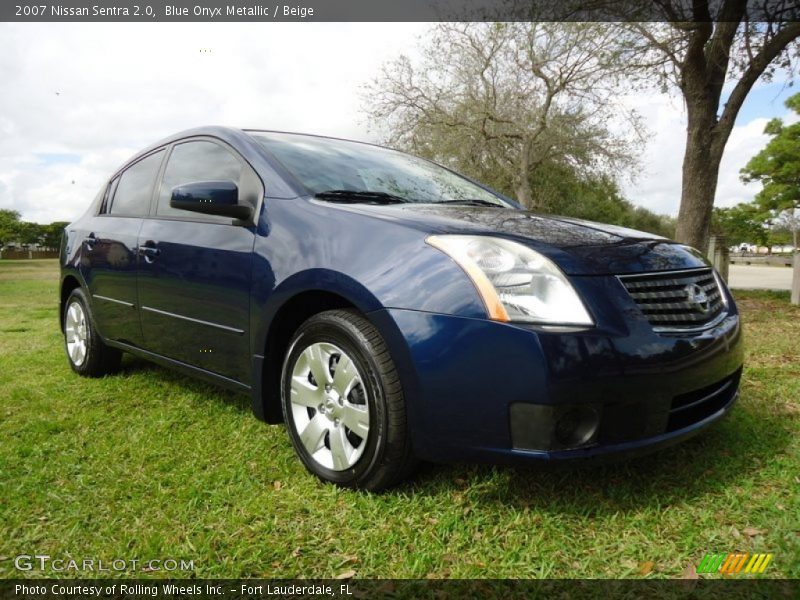 Blue Onyx Metallic / Beige 2007 Nissan Sentra 2.0