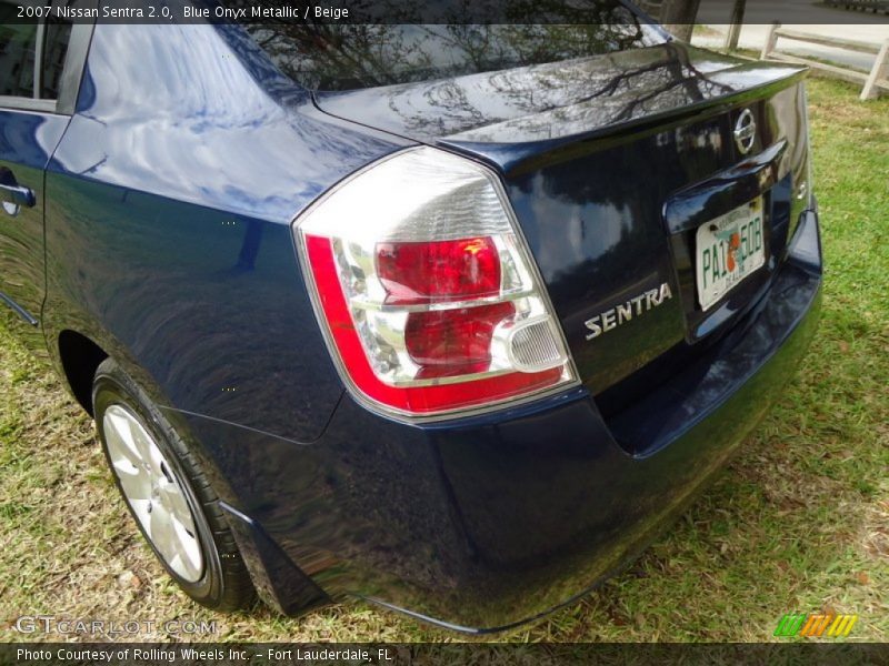 Blue Onyx Metallic / Beige 2007 Nissan Sentra 2.0