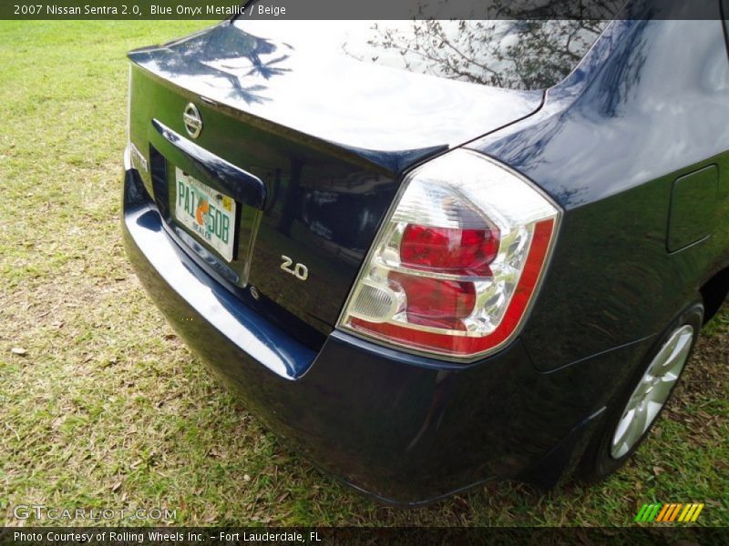 Blue Onyx Metallic / Beige 2007 Nissan Sentra 2.0