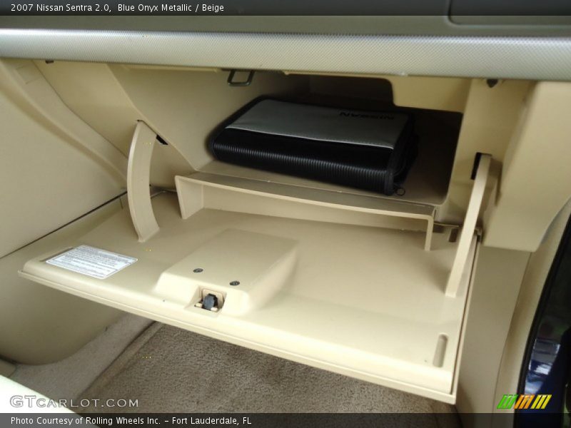 Blue Onyx Metallic / Beige 2007 Nissan Sentra 2.0