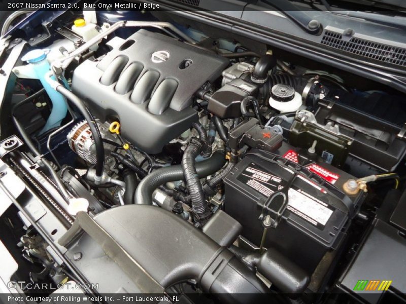 Blue Onyx Metallic / Beige 2007 Nissan Sentra 2.0