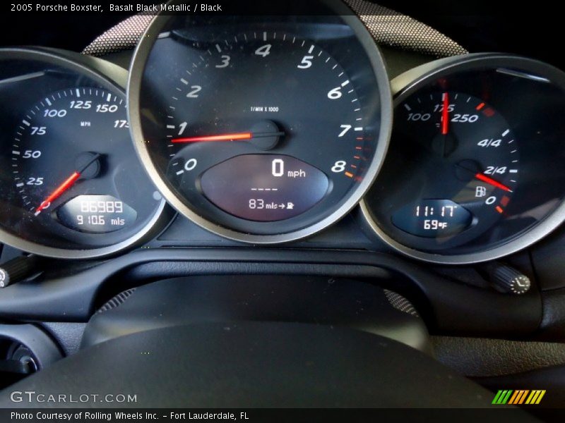 Basalt Black Metallic / Black 2005 Porsche Boxster