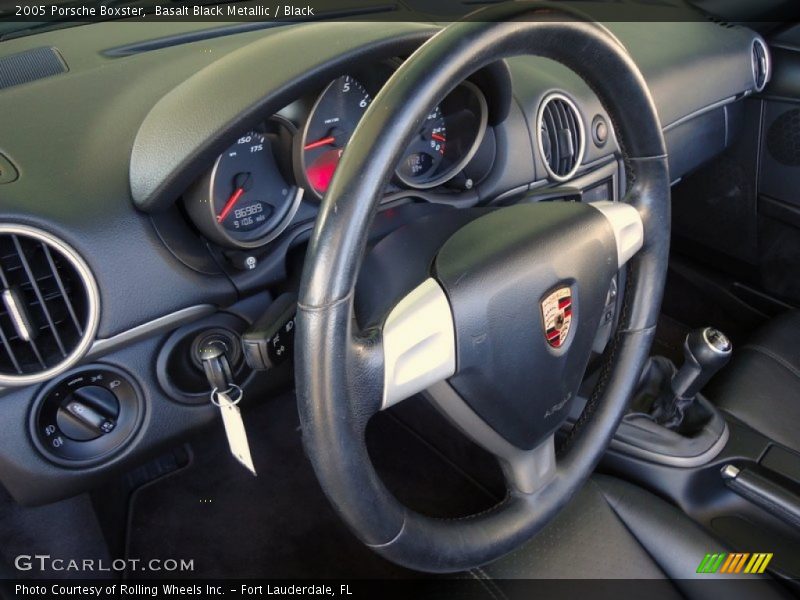 Basalt Black Metallic / Black 2005 Porsche Boxster