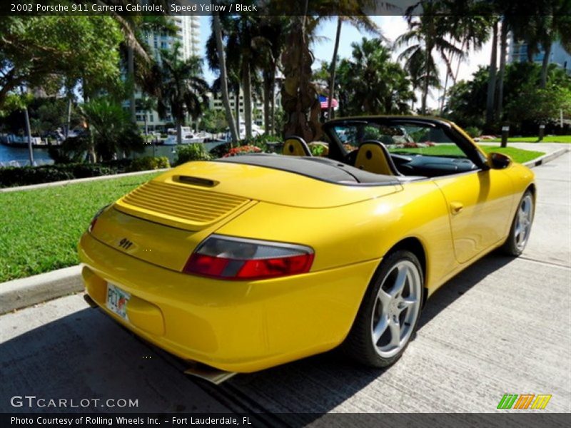 Speed Yellow / Black 2002 Porsche 911 Carrera Cabriolet