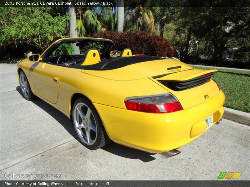 Speed Yellow / Black 2002 Porsche 911 Carrera Cabriolet