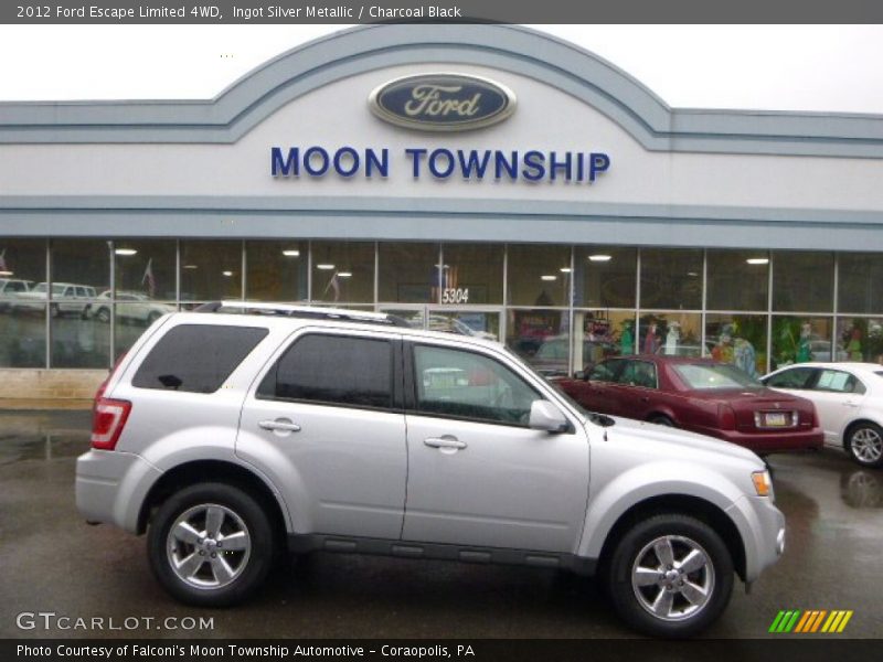 Ingot Silver Metallic / Charcoal Black 2012 Ford Escape Limited 4WD