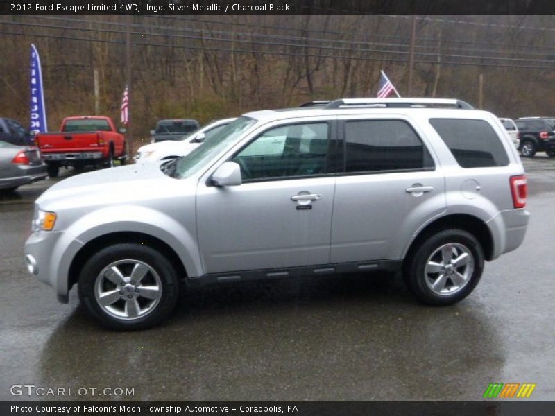 Ingot Silver Metallic / Charcoal Black 2012 Ford Escape Limited 4WD