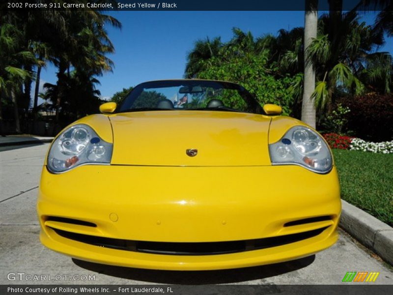 Speed Yellow / Black 2002 Porsche 911 Carrera Cabriolet