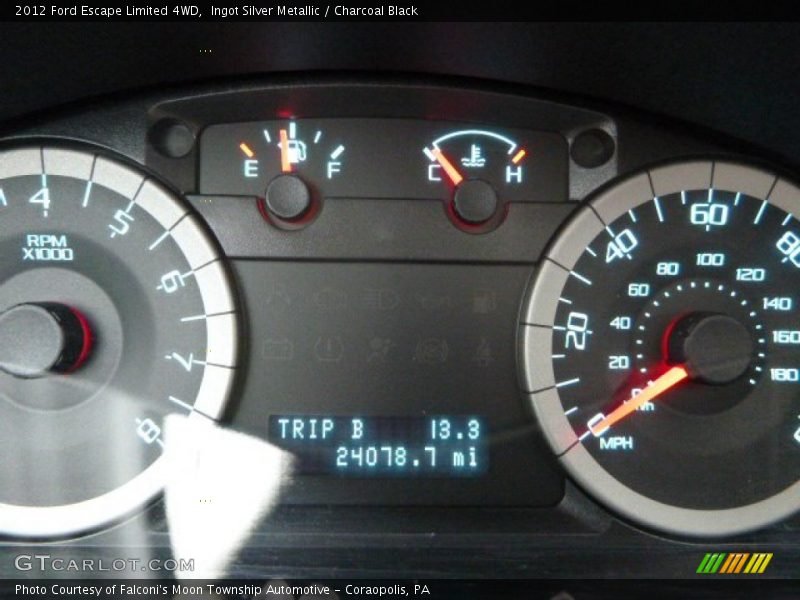 Ingot Silver Metallic / Charcoal Black 2012 Ford Escape Limited 4WD