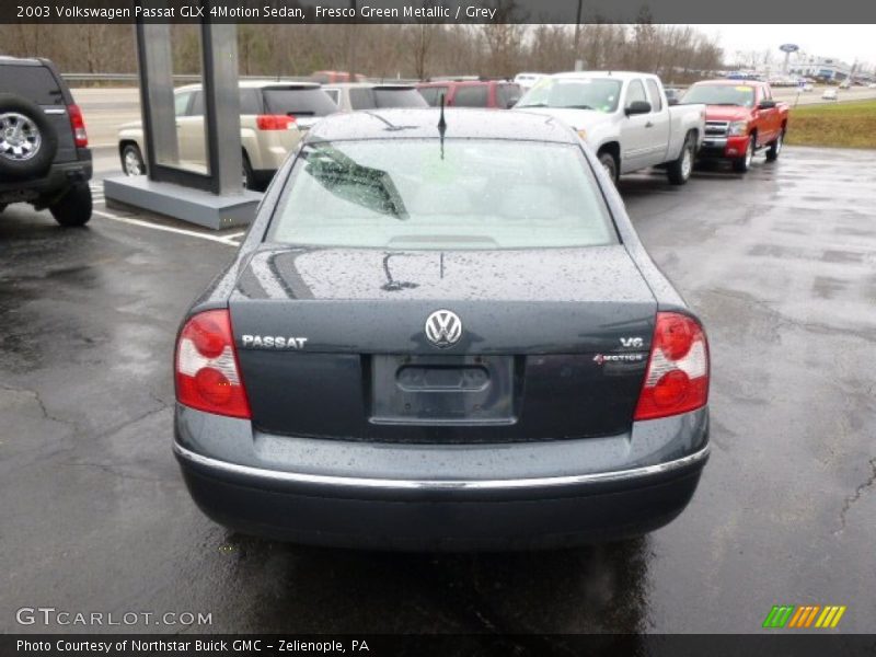 Fresco Green Metallic / Grey 2003 Volkswagen Passat GLX 4Motion Sedan