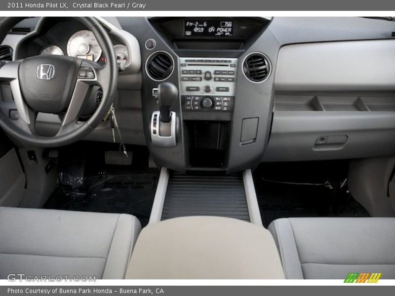 Crystal Black Pearl / Gray 2011 Honda Pilot LX