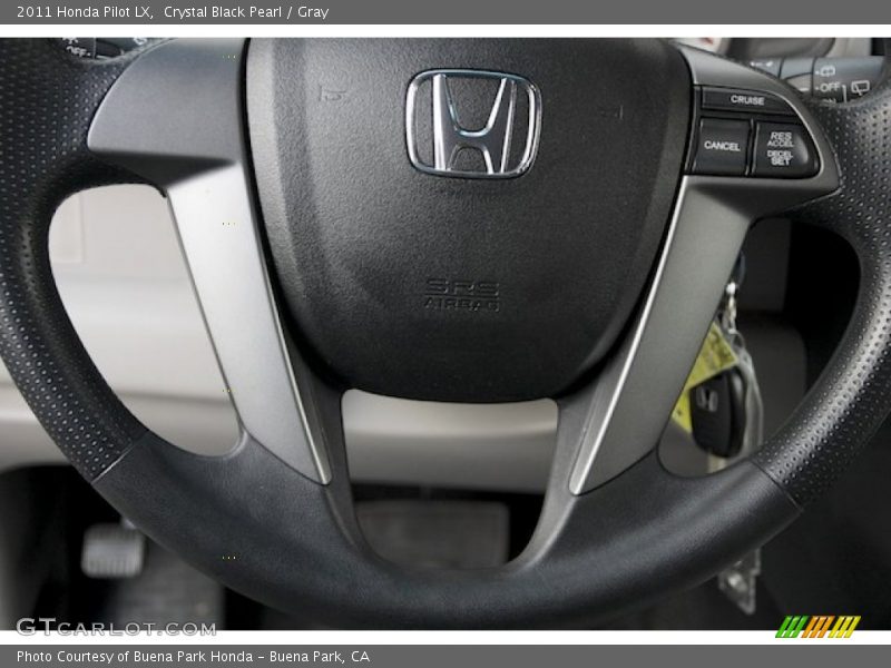 Crystal Black Pearl / Gray 2011 Honda Pilot LX