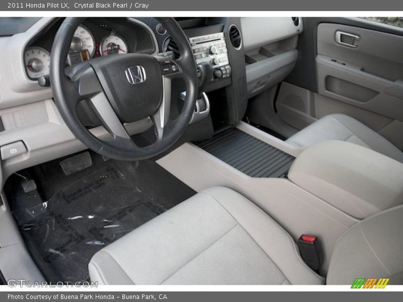 Crystal Black Pearl / Gray 2011 Honda Pilot LX