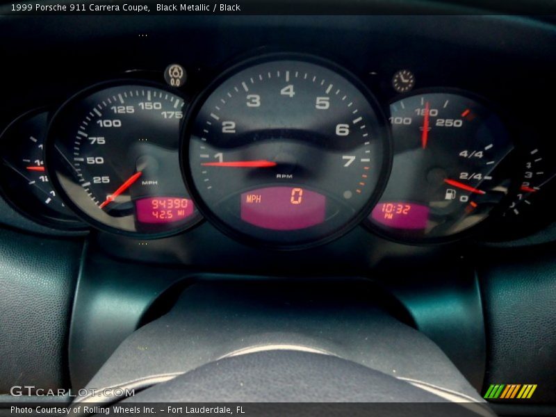 Black Metallic / Black 1999 Porsche 911 Carrera Coupe