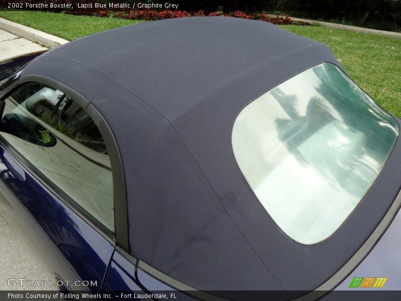 Lapis Blue Metallic / Graphite Grey 2002 Porsche Boxster