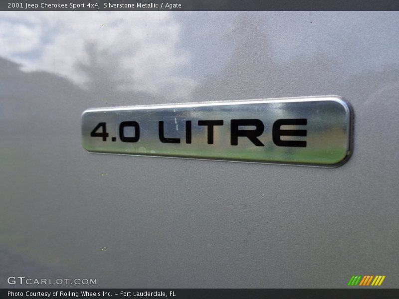 Silverstone Metallic / Agate 2001 Jeep Cherokee Sport 4x4