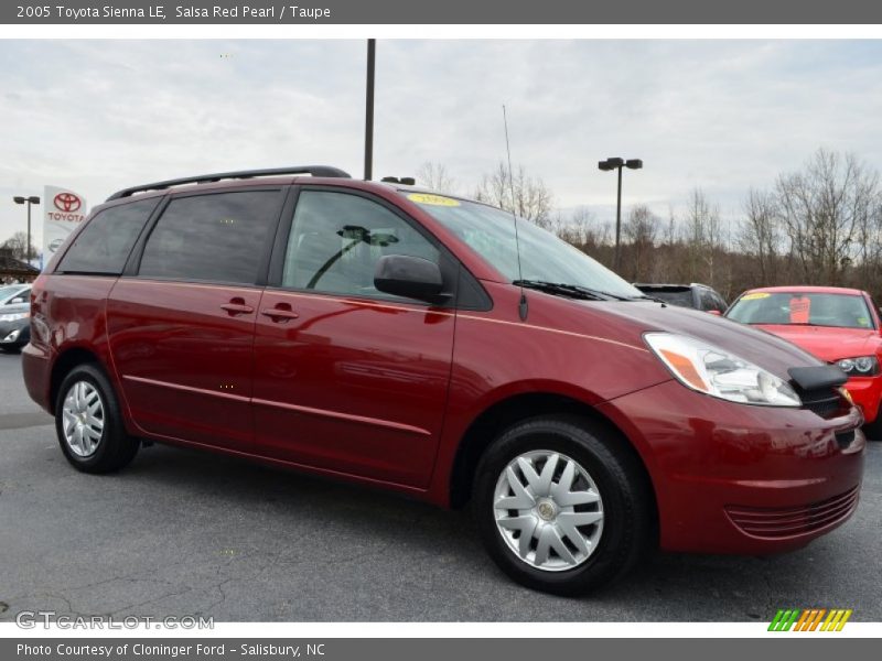 Salsa Red Pearl / Taupe 2005 Toyota Sienna LE