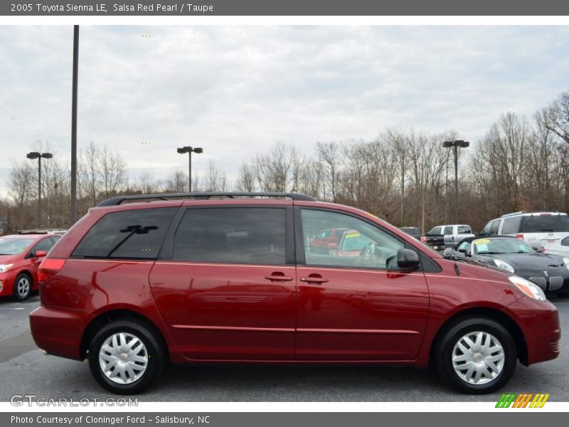 Salsa Red Pearl / Taupe 2005 Toyota Sienna LE