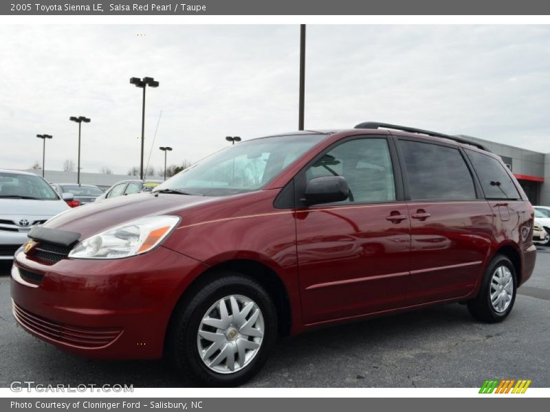 Salsa Red Pearl / Taupe 2005 Toyota Sienna LE