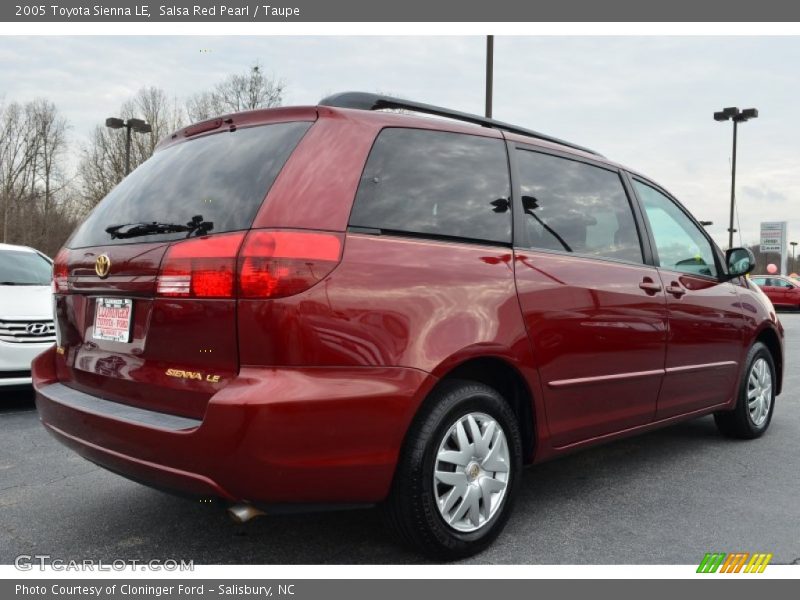 Salsa Red Pearl / Taupe 2005 Toyota Sienna LE