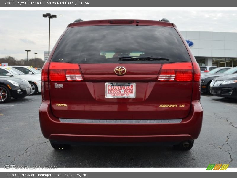 Salsa Red Pearl / Taupe 2005 Toyota Sienna LE