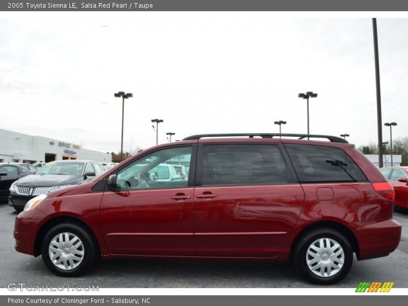 Salsa Red Pearl / Taupe 2005 Toyota Sienna LE