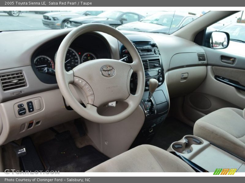 Salsa Red Pearl / Taupe 2005 Toyota Sienna LE
