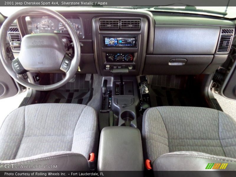 Silverstone Metallic / Agate 2001 Jeep Cherokee Sport 4x4