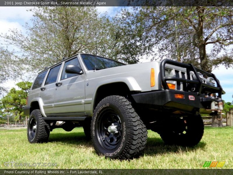 Silverstone Metallic / Agate 2001 Jeep Cherokee Sport 4x4