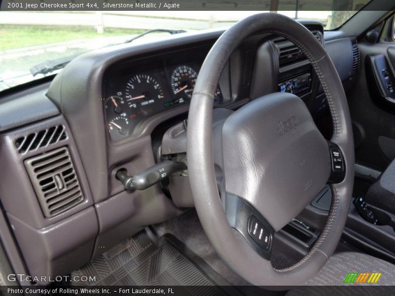Silverstone Metallic / Agate 2001 Jeep Cherokee Sport 4x4