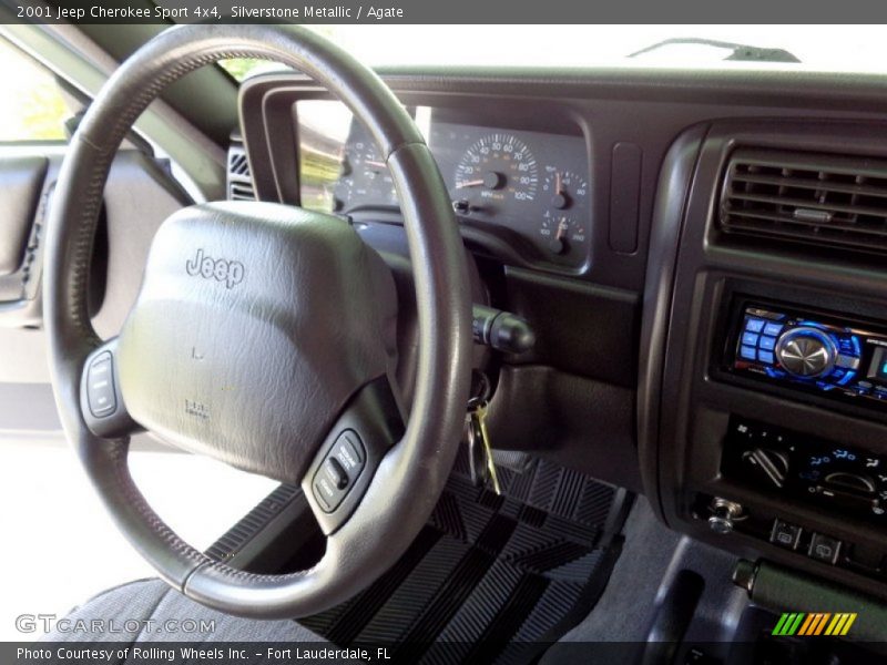 Silverstone Metallic / Agate 2001 Jeep Cherokee Sport 4x4