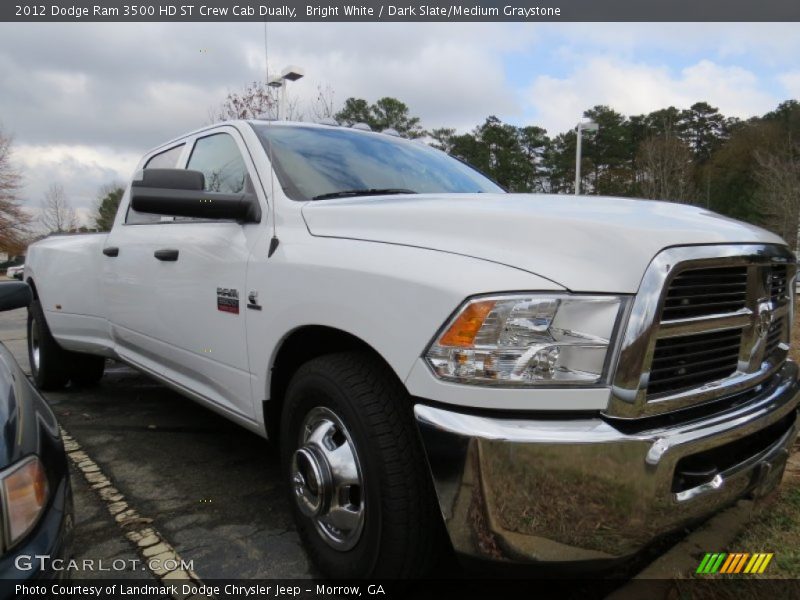 Bright White / Dark Slate/Medium Graystone 2012 Dodge Ram 3500 HD ST Crew Cab Dually