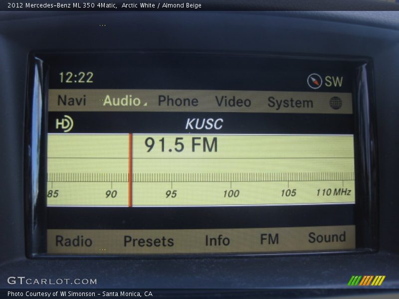 Arctic White / Almond Beige 2012 Mercedes-Benz ML 350 4Matic