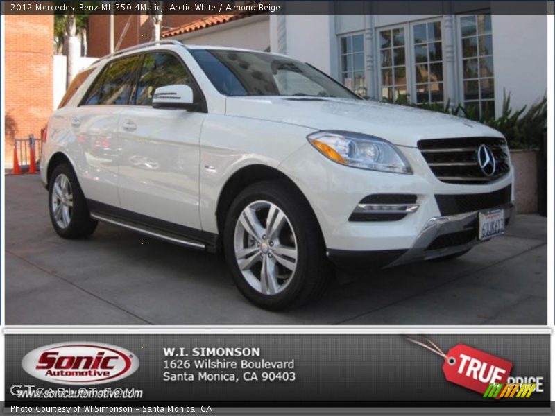 Arctic White / Almond Beige 2012 Mercedes-Benz ML 350 4Matic
