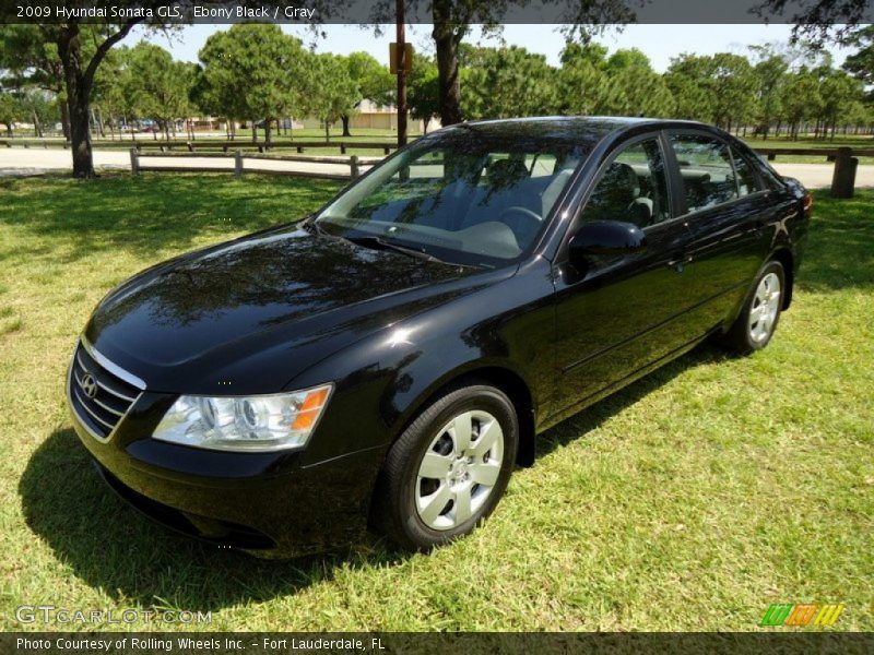 Ebony Black / Gray 2009 Hyundai Sonata GLS