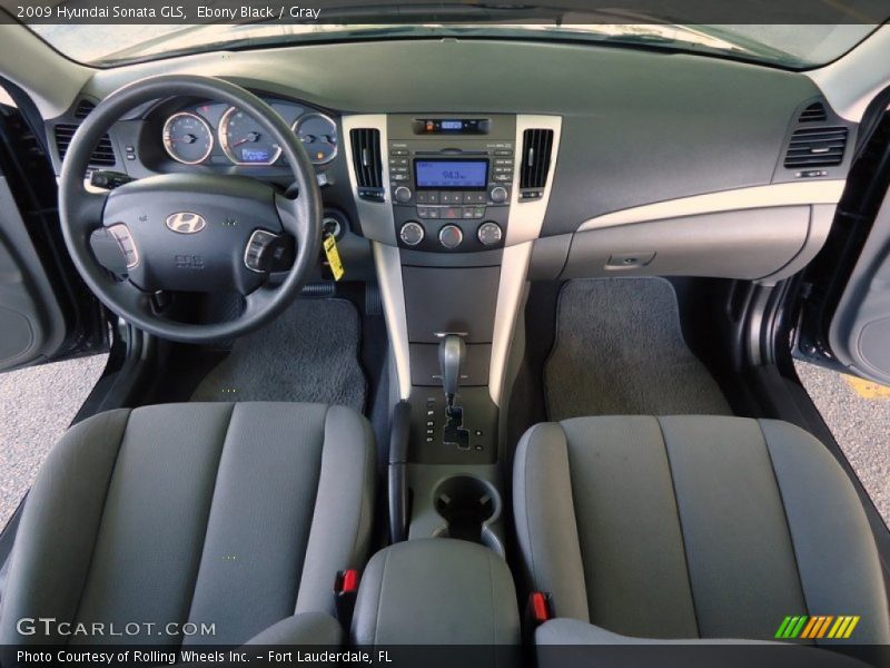 Ebony Black / Gray 2009 Hyundai Sonata GLS